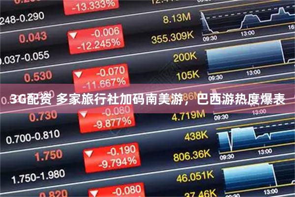 3G配资 多家旅行社加码南美游，巴西游热度爆表