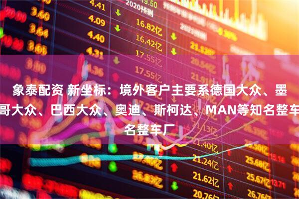 象泰配资 新坐标：境外客户主要系德国大众、墨西哥大众、巴西大众、奥迪、斯柯达、MAN等知名整车厂
